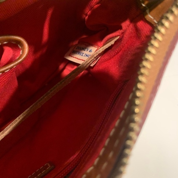 Dooney & Burke Splatter Canvas and Leather Hand Bag - Picture 6 of 12